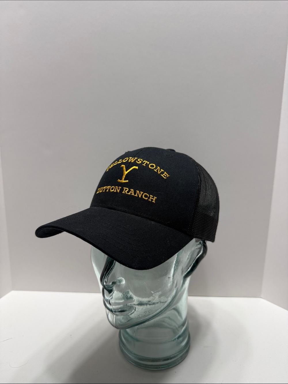 Yellowstone Dutton Ranch Branded Black Mesh Trucker Hat